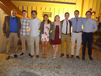 From left to right: Harold Brody, Chapter Advisor, Steven Churchill, Drew Cietek, Claudia Chavez, Keara Frawley, Andrew Nguyen, Michael Gingrave, Carl Rizzo. (Not shown: Matthew Brown, Florencio Topete, Meghan Van Wie)